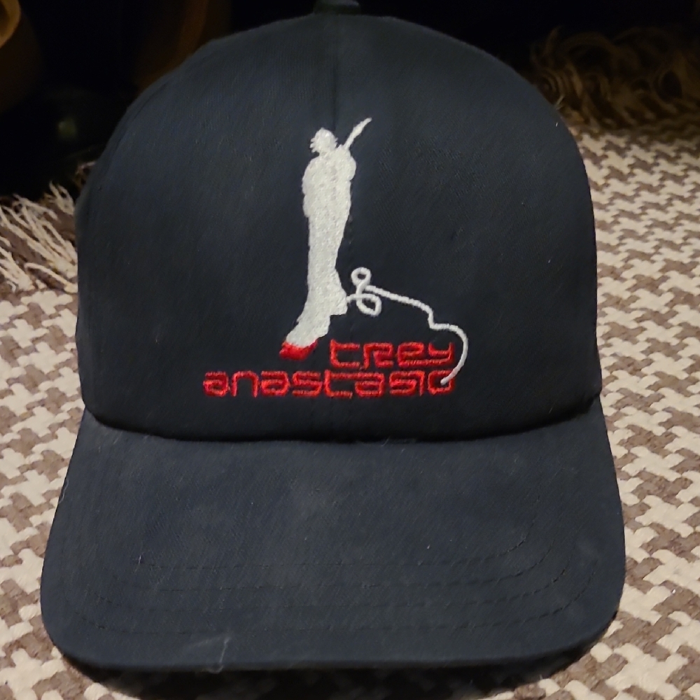 Stylish Navy Blue Cap with Embroidered Design